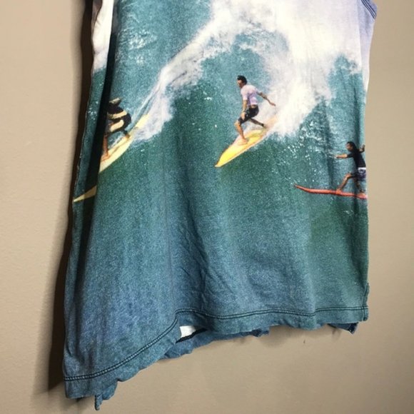 CURRENT/ELLIOTT Santa Cruz Days The Muscle Tee Surf Graphic Print top - Picture 8 of 9
